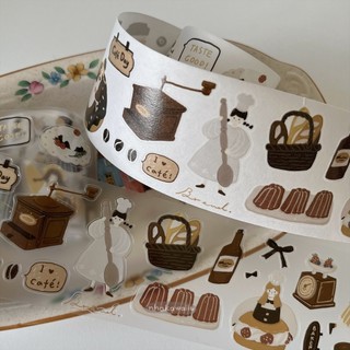 Washi tape bế viền Yier Bread phong cách retro chiết 1M
