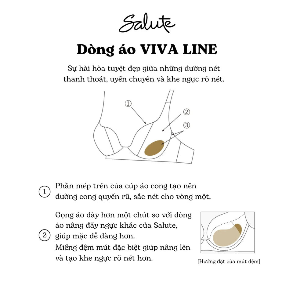 Áo lót Wacoal Salute IBTJ470 có gọng, nâng nhiều ren thêu 3D cao cấp - BTJ470