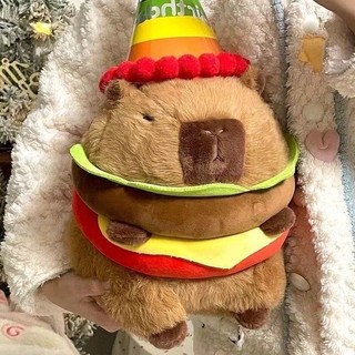 Kapibara Burger Guinea Pig Sang Trọng Đồ Chơi Búp Bê Dễ Thương Capybara Búp Bê Giường Ragdoll Quà Tặng Sinh Nhật Nữ