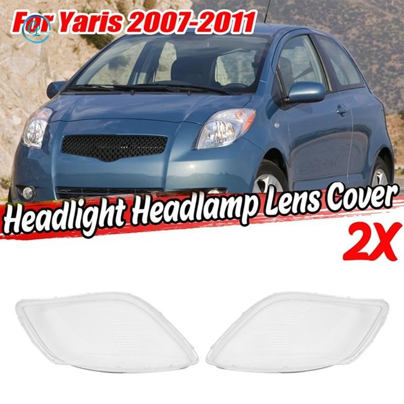 Đèn Pha Bên Ô Tô Trong Suốt Ống Kính Đèn Bóng Vỏ Trái Và Phải Cho Yaris 2008-2011 Mới Đèn Pha Ống Kính