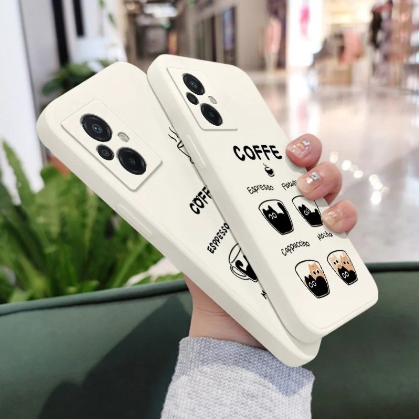 Ốp Điện Thoại Họa Tiết Mèo Cà Phê Cho Redmi Note 13 12 14 Pro Redmi Note 12 Turbo Ốp lưng TPU Mềm Chống Sốc