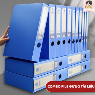 Hộp File Tài Liệu A4 Bền Đẹp, Chống Nước - Hộp Đựng Hồ Sơ Văn Phòng Bằng Nhựa, Giữ Giấy Tờ Luôn Mới