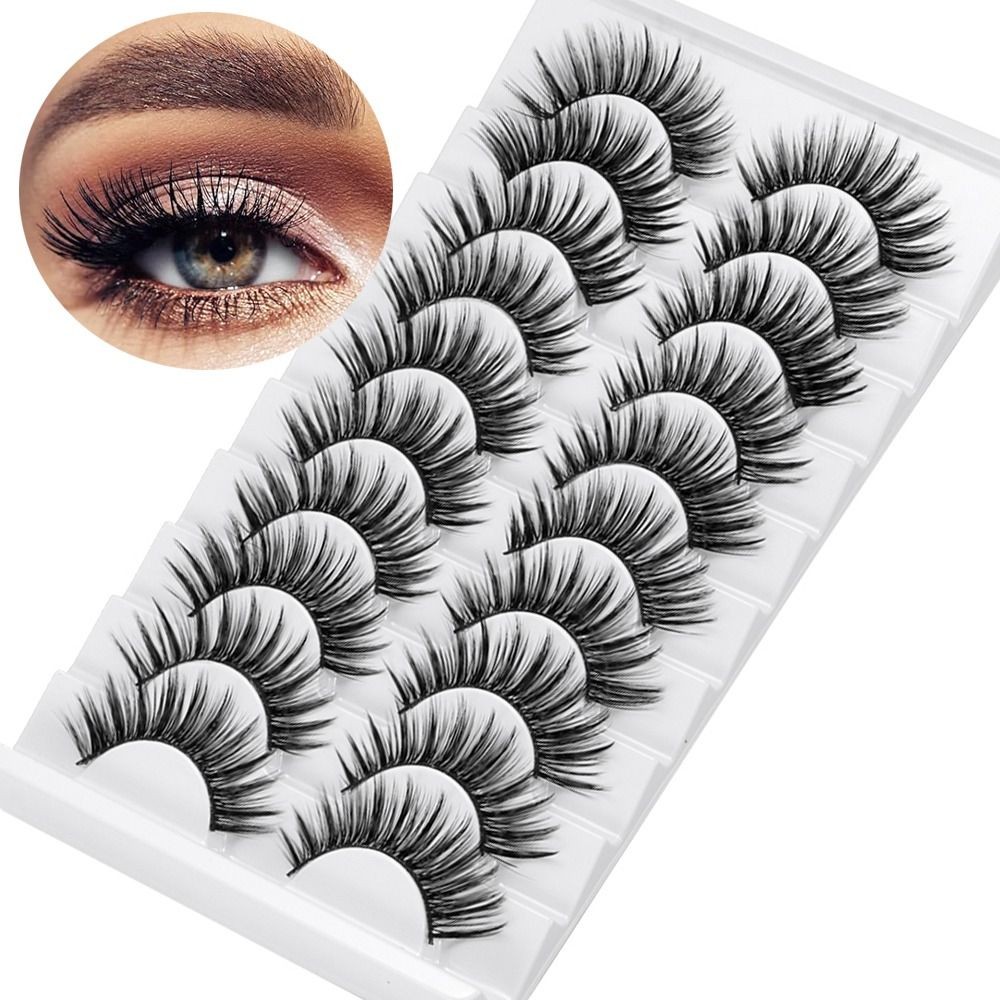 AFTEROF Faux Mink Lash, Lông mi giả thủ công không tàn nhẫn, Làm đẹp Full Strip Natrual Long Eye Dụng cụ trang điểm Eye Lash Extension