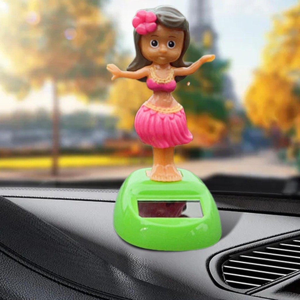Bảng Điều Khiển Trang Trí Năng Lượng Mặt Trời Xoay Hawaii Cô Gái Xe Các Bức Tượng Nhỏ Chống Thấm Nước Ngộ nghĩnh Lắc Nhân Vật pomervn