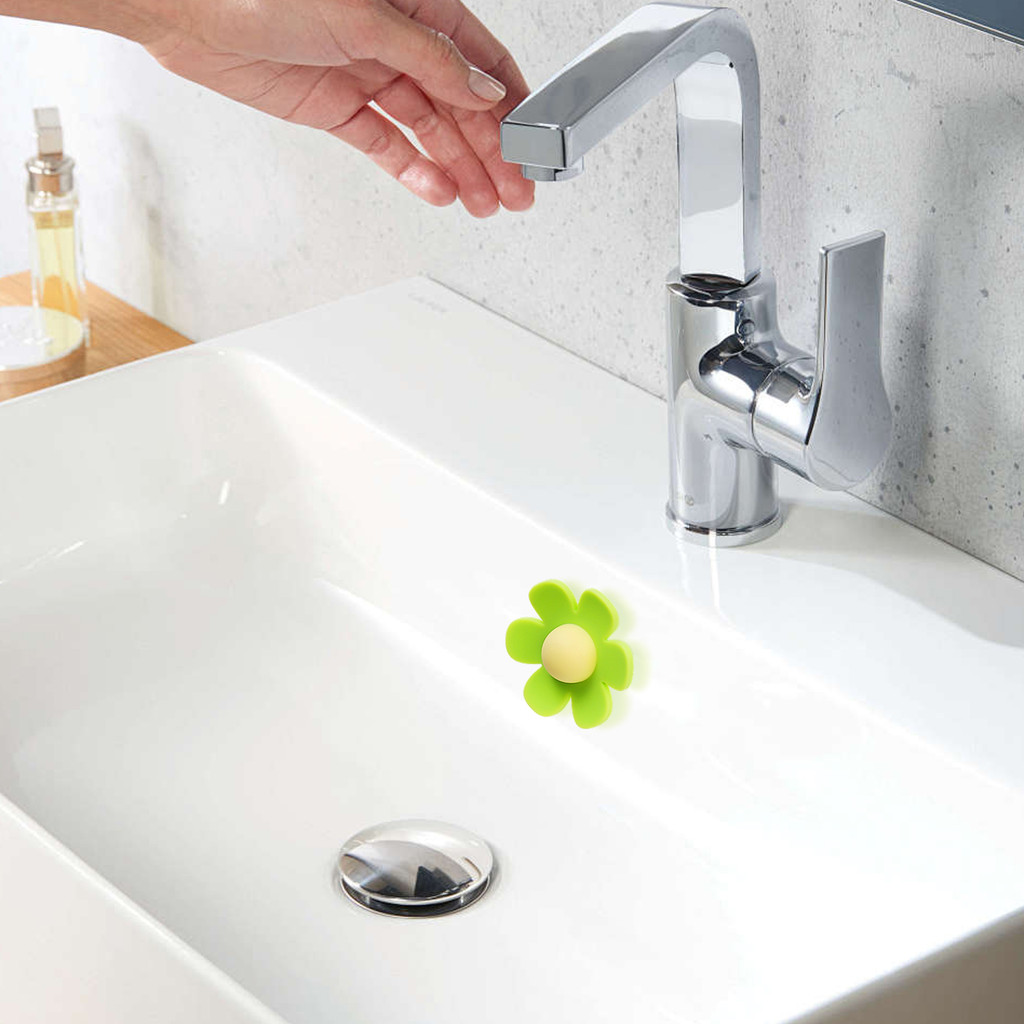 [H & L] 1 / 4 Cái - Phích cắm tràn bồn rửa phòng tắm | Vỏ thoát nước silicon hình hoa có thiết kế chống trượt, để trang trí mặt bàn nhà bếp