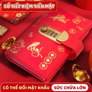 Sổ Tiết Kiệm Tiền Có Khóa Số - Sổ Quản Lý Tiền Bạc Nhiều Ngăn Túi Zip Giúp Bạn Phân Chia Chi Tiêu Hợp Lý