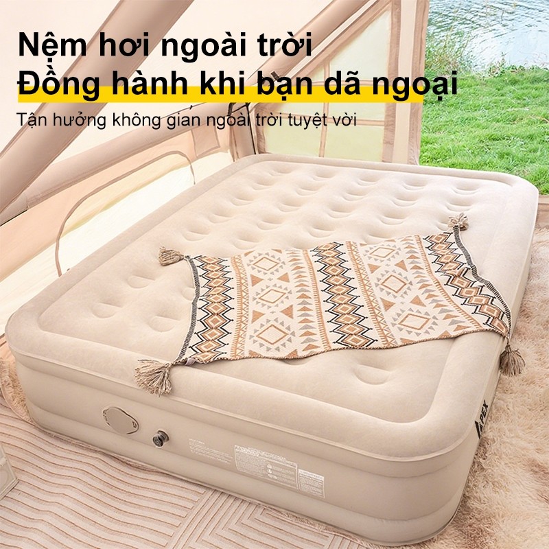 WTHB Outdoor Đệm Hơi Tự Bơm, Nệm Hơi Gấp Gọn 1/2/3 Người, Tặng gối và máy bơm sạc, độ dày 40cm
