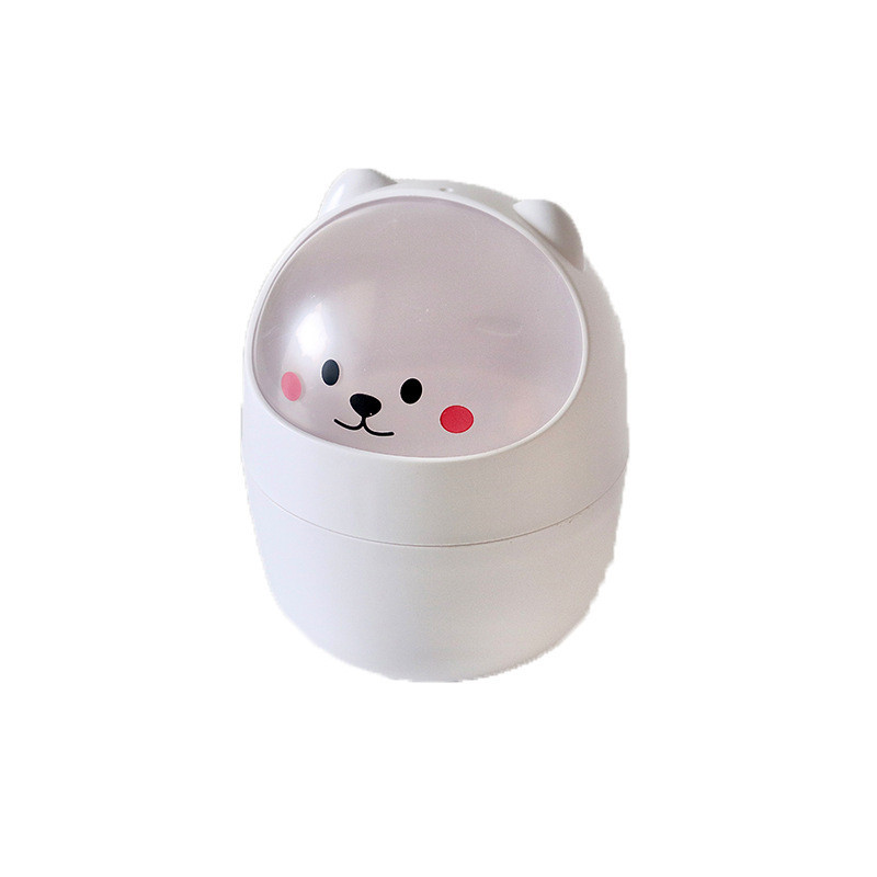 Giỏ Giấy Để Bàn Có Nắp Phòng Ngủ Để Bàn Thùng Rác Có Thể Dễ Thương Mini Nhỏ Đầu Giường Thùng Rác Hộ Gia Đình