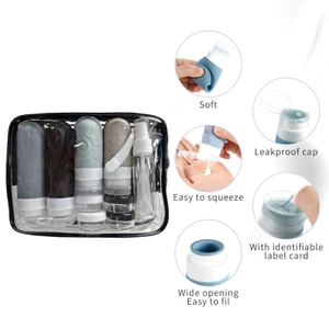 Bộ chai du lịch bằng silicon tiện lợi Treeling chống rò rỉ cho phòng tắm và phòng tập thể dục
