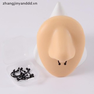 Bộ trang sức xỏ lỗ cơ bản gồm 12 cái: thép phẫu thuật màu bạc, mạ vàng và đen cầu vồng cho tai, mũi, lông mày.