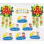 Nội quy lớp học decal bồi fomex, trang trí lớp học khổ A4-giấyC250 sản phẩm không kèm hoa treo tường-3011