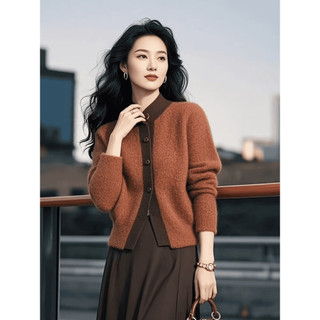 Áo len cardigan dệt kim phiên bản Hàn Quốc, màu sắc thời trang công sở thu đông