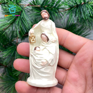 Tượng Chúa Giáng Sinh Để Bàn Trang Trí Bộ Sưu Tập Trang Trí Nhỏ Điêu Khắc Tôn Giáo Cho Bàn Làm Việc Mantel Phòng Ngủ Ngày Lễ Mặt Bàn
