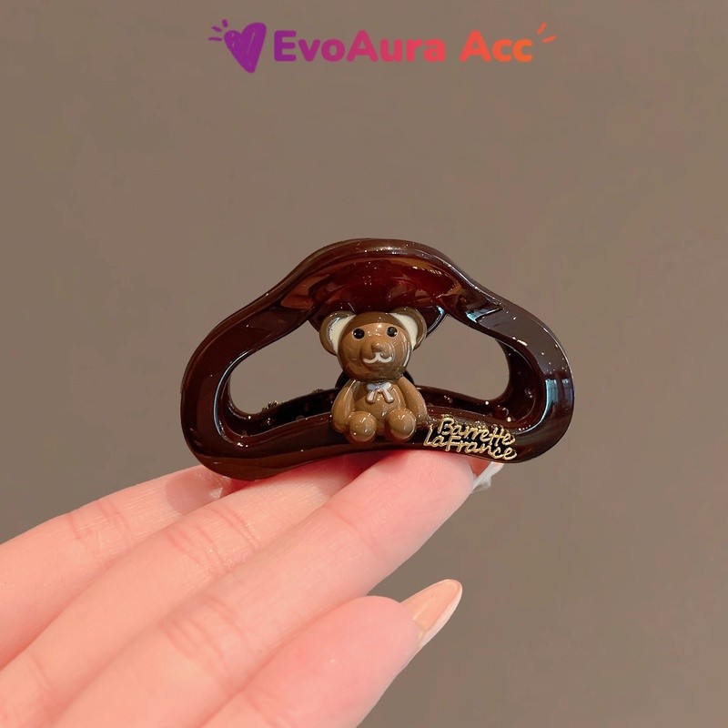 Kẹp Tóc Hình Gấu Dễ Thương & Cá Mập Thanh Lịch - Chất Liệu Acetate Cao Cấp
