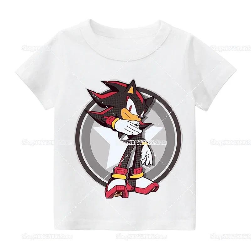 Hoạt Hình Sonic Shadow Amy Knuckles Đuôi Trẻ Em Áo Thun Anime In Hình Bé Trai Bé Gái Sinh Nhật Đồ Họa Hàng Đầu