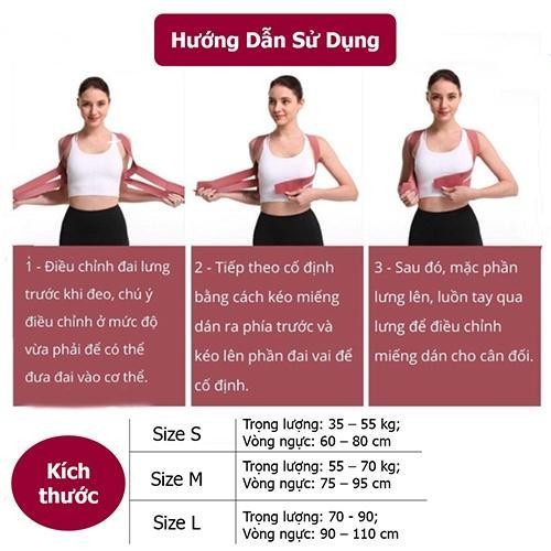Đai Chống Lưng Gù Nam Nữ , Đai Nâng Ngực Nữ Có Nẹp Chỉnh Cột Sống ZX-074