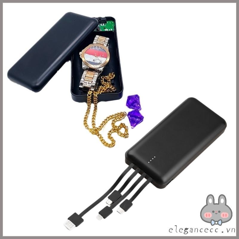 ELEGA Power Banks Hộp đựng tiền mặt và vật có giá trị Lưu trữ Hộp đựng trang sức di động có ngăn bí mật Tiền an toàn