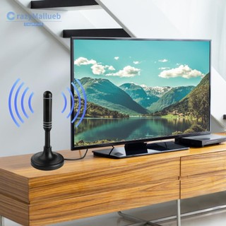 Ăng-ten TV di động Cáp đồng trục 300cm Ăng-ten nhận kỹ thuật số DVB-T DVB-T2 DAB Kỹ thuật số ngoài trời trong nhà HD Freeview trên không cho TV thông minh [CrazyMallueb.vn]