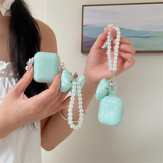 Chấm bi màu xanh bạc hà cho AirPods 1 / 2 3 Pro Pro Pro2 Pro3 Airpod4 Bộ tai nghe Vỏ bảo vệ Bluetooth không dây AirPods pro2 Pro3 3 4 Vỏ bảo vệ tai nghe
