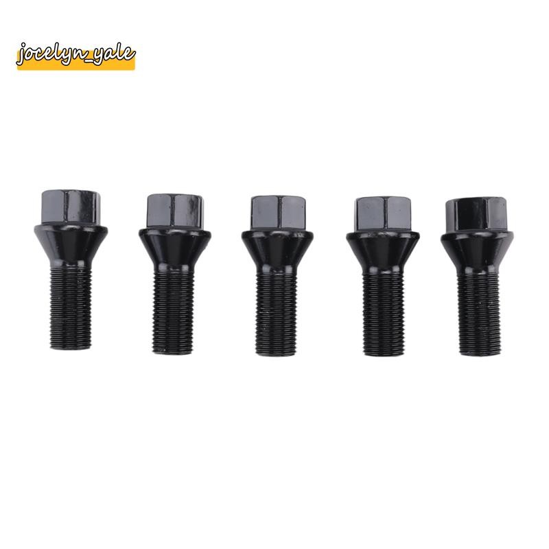 5 Cái M14 x 1.25 Đen Khóa Bánh Xe Lug Bu Lông Thép 36136781151 Cho - X3 X5 E70 E71 F20 F25 X5 X6