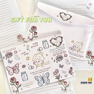Thiệp Sinh Nhật Chúc Mừng Cute Giấy Hoạ Tiết Hoạt Hình Xinh Tổng Hợp Hình Shin Loopy Kuromi Timo GQ59
