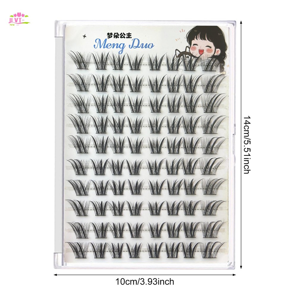 12-13mm Nối Mi Giả Người Phụ Nữ Sống Động Hàng Ngày Cụm Mi Đảm Bảo Vẻ Đẹp Lâu Dài