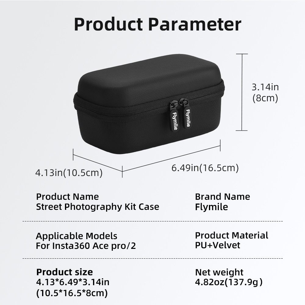 Túi lưu trữ bộ chụp ảnh đường phố FAVORITEGOODS, Bảo vệ tay cầm Xplorer chống sốc di động, Bảo vệ Mini Nhẹ mang theo cho Insta360 Ace 2 / Ace