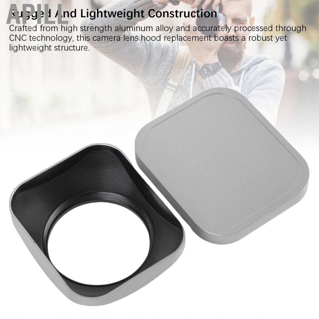 Apill Apill-VN Gugxiom Camera Lens Hood Square Metal Vít trong bóng râm với nắp cho máy ảnh DSLR SLR (39mm)