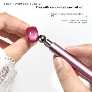 [savemoneyeveryday] Móng tay từ tính hai đầu có bóng thép Gel siêu mạnh Bút nam châm đánh bóng Dụng cụ làm móng tay từ tính [vn]