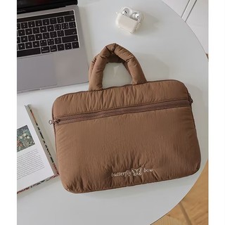 Nhật Bản Nhật Bản Hàn Quốc ins Nơ Dễ Thương Chống Sốc Di Động Dung Tích Lớn Túi Máy Tính Nữ 47cm Notebook Túi Bảo Quản