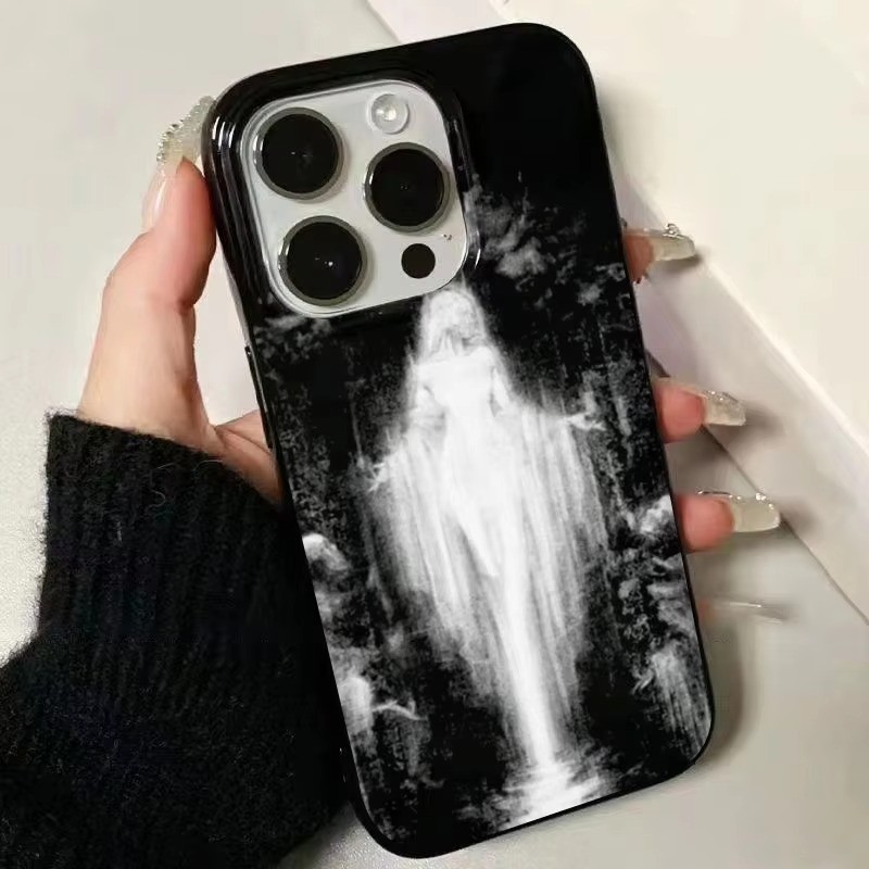 Ốp Điện Thoại Phù Thủy Tóc Kiếm & Trắng Cho iPhone 16 15 14 13 12 11 Pro XS Max 7 8 Plus SE2 Tranh Nghệ Thuật Trung Cổ TPU Chống Sốc Mềm