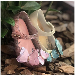 2023 Phong Cách Mới Melissa Cùng Phong Cách Bướm Ba Chiều Giày Trẻ Em Bé Gái Miệng Cá Thạch Giày Sandal Công Chúa Cho Bé