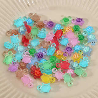 Phụ kiện DIY phát sáng: 500 chiếc Charm rùa phát quang, phù hợp làm đồ trang sức và trang trí vỏ điện thoại, an toàn cho người sử dụng