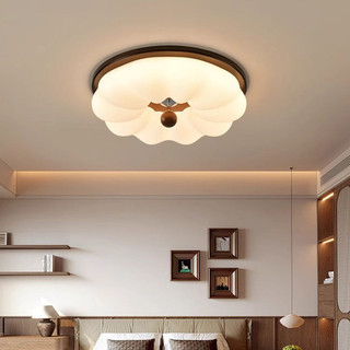 AIMI Đèn Ốp Trần Đèn Trần Bằng Gỗ Chụp Đèn Acrylic Đèn Led Thời Trung Cổ Phòng Ngủ Đèn Trang Trí Phòng Khách Phòng Ăn Phòng Học Trung Tâm