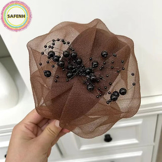Safenh Thanh Lịch Nửa Nón Pháp Retro Tóc Vòng Bữa Tối Tiệc Băng Đô Quấn Tóc Cho Nữ Cô Gái Tính Khí Mũ Phụ Kiện Tóc VN