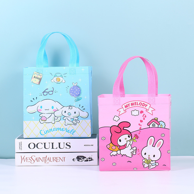 Túi Snrio Kuromi lưu trữ chống nước, dùng làm quà tặng, ăn trưa, mua sắm