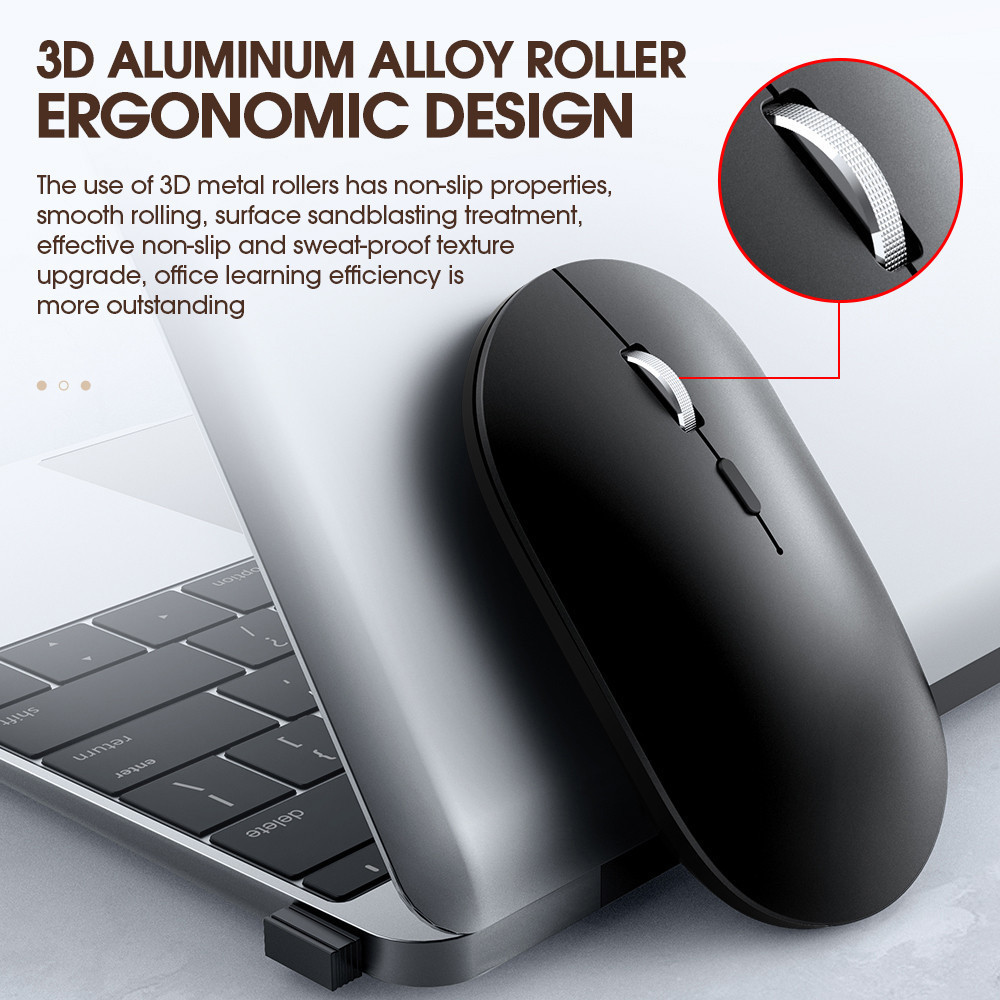 Chuột bluetooth 5.0 X2 cho điện thoại máy tính bảng laptop bằng hợp kim tích hợp sạc tốc độ cao