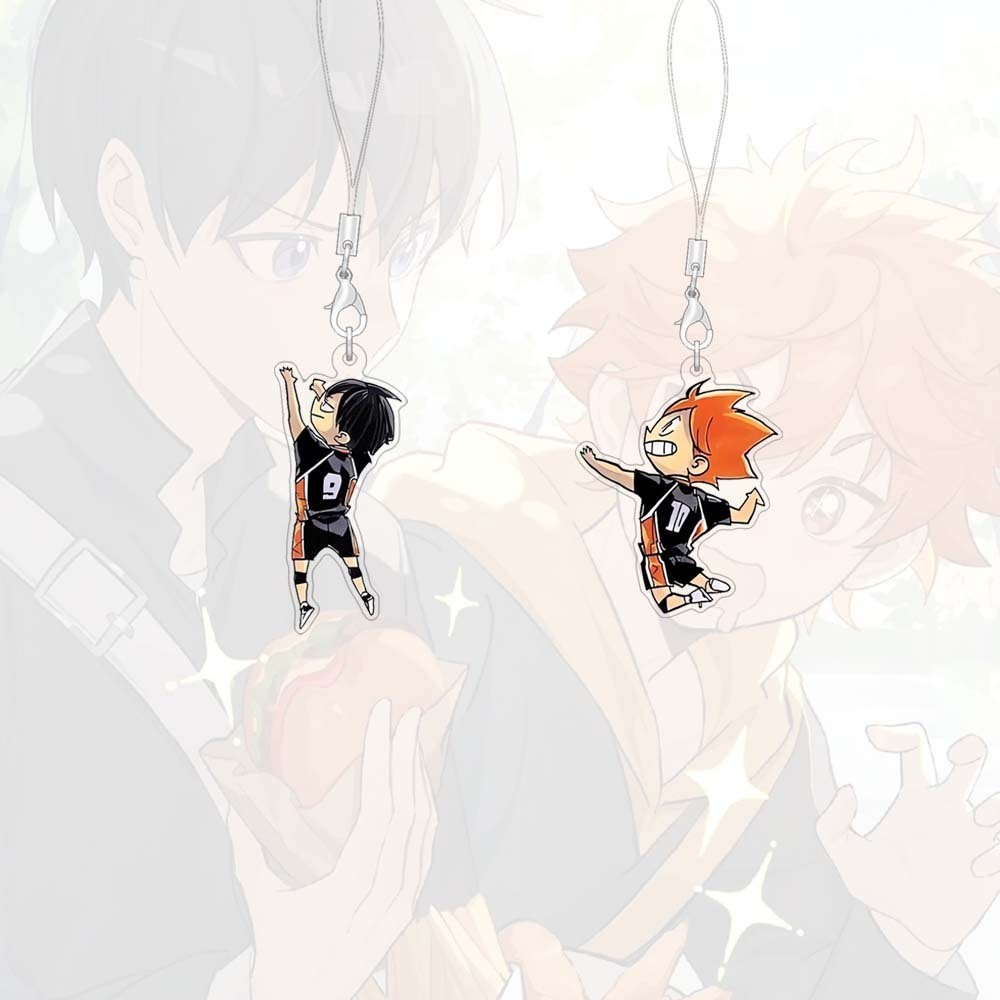 Dây Đeo Điện Thoại Haikyu Q Phiên Bản Hoạt Hình Ngoại Vi Acrylic Mặt Dây Chuyền Túi Quyến Rũ Phụ Kiện Điện Thoại