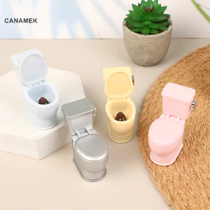 Canamek Nội thất nhà búp bê Nhà vệ sinh màu trắng Nhà búp bê Bàn chải vệ sinh Đồ chơi thu nhỏ Phụ kiện búp bê CSF
