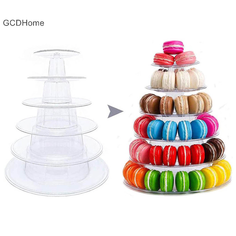 Gcdhome 6 / 10 Tầng Hiển Thị Đứng Cupcake Tháp Giá Đứng Bánh Nướng Dụng Cụ HOT