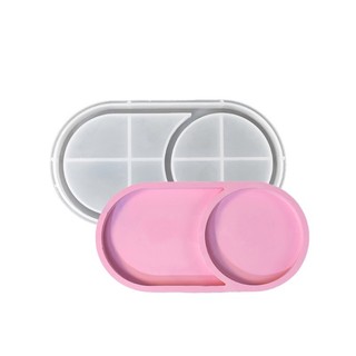 Khuôn đúc silicone oval đa dụng, phù hợp làm coaster và khay trang sức thủ công