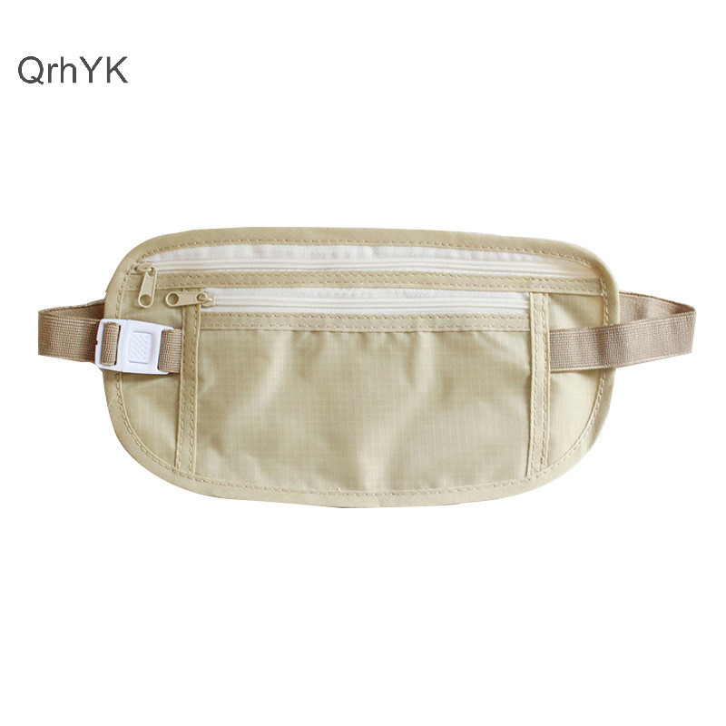 Nhà Máy Thời Trang 1 Chiếc Vô Hình Du Lịch Eo Gói Túi Thắt Lưng Cho Hộ Chiếu Tiền Túi Thắt Lưng Ẩn Ví An Ninh Túi Thường Ngày Cho Nam Nữ QrhYK