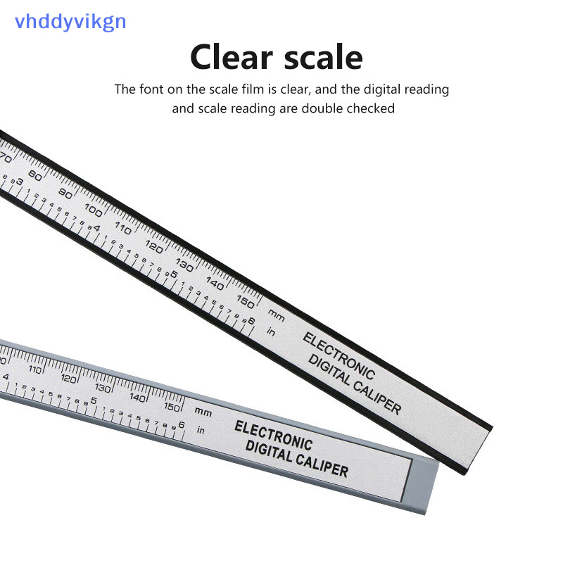 Vhdd 0-150mm Màn hình kỹ thuật số điện tử Vernier Caliper Mặt số sợi Carbon Vernier Caliper Đo thước kỹ thuật số VN