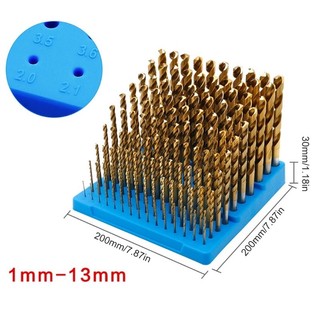Com * Hộp lưu trữ mũi khoan Máy cắt phay Hộp đựng máy khoan 121 lỗ 1-13mm