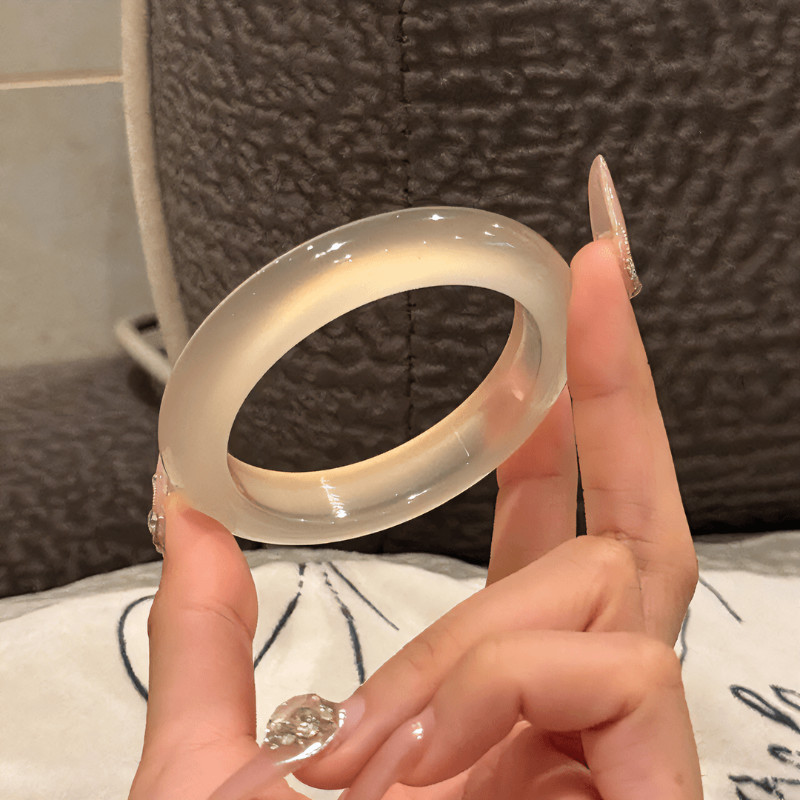 Vòng tay sâm panh băng cao Vòng tay ngọc bích Ánh sáng Champagne trắng Ánh trăng vòng tay