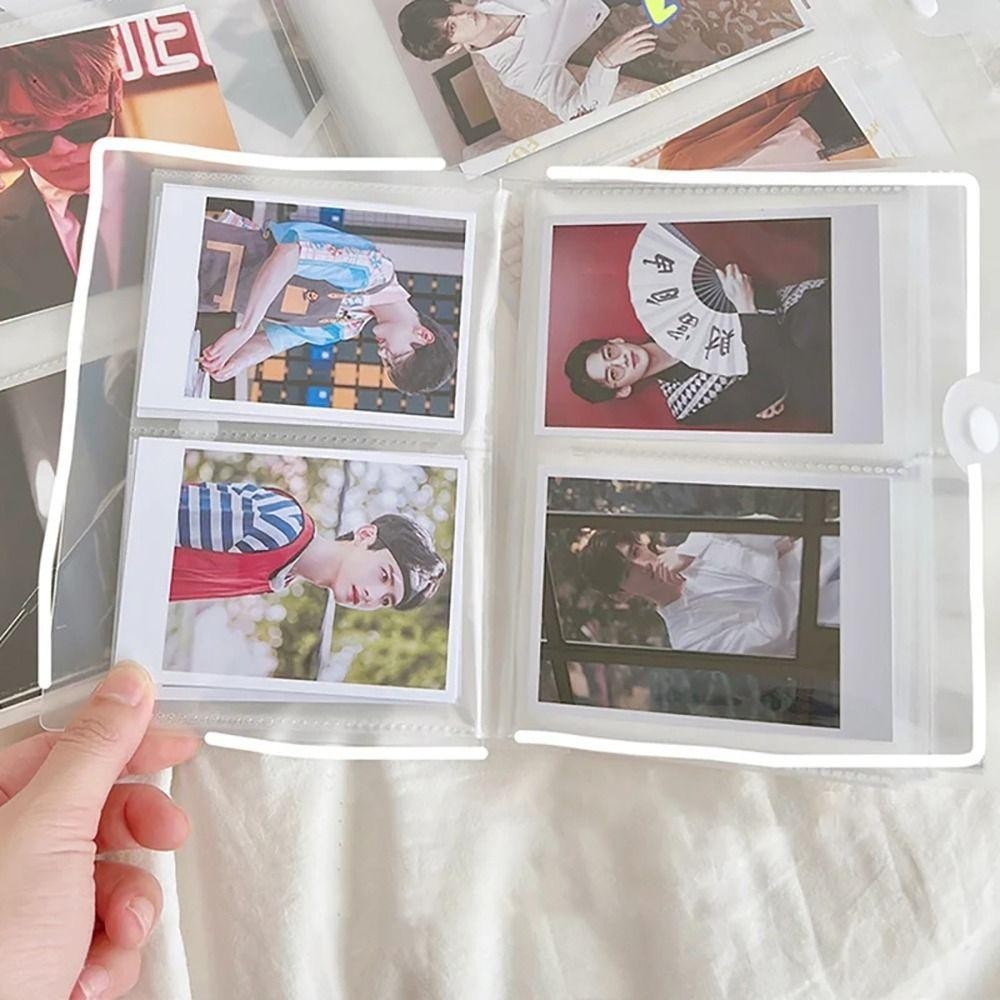 AWNGD 1 Cái Hộp Đựng Thẻ Hình Ảnh, Album Ảnh Sách PVC, Sáng Tạo Trong Suốt 80 / 160 Khe Cắm 3 / 4 / 5 / 6 / 7 Inch Photocard Chủ Thần Tượng Ngôi Sao
