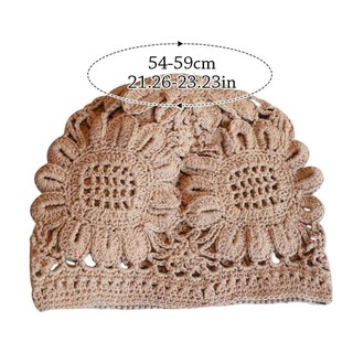 Mũ nồi JKDESIGN, Mũ dệt kim hoa ren, Thời trang thoáng khí Mùa hè Handmade Skullies Mũ dành cho nữ