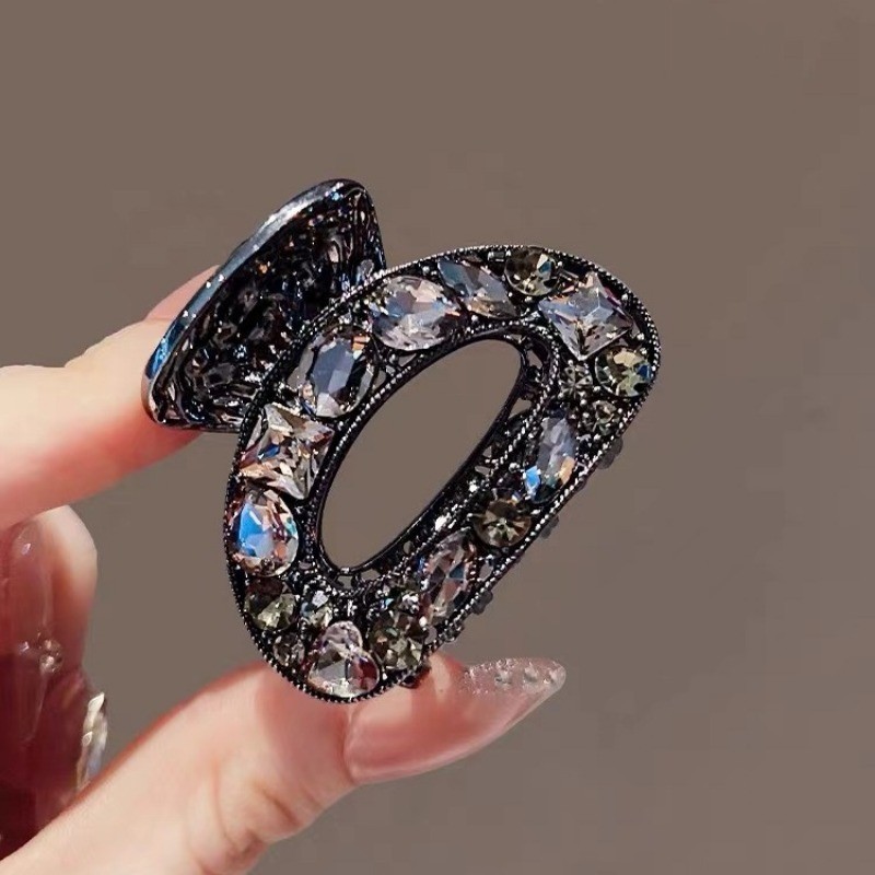 Mauropoli [Sẵn Sàng] Pháp Sáng Bóng Kim Cương Giả Rỗng Vừa Lấy Kẹp Nửa Vòng Cung Top Kẹp Khối Lượng Nhỏ Tóc Lấy Flash Kim Cương Đuôi Ngựa Nửa Kẹp Đầu Sau