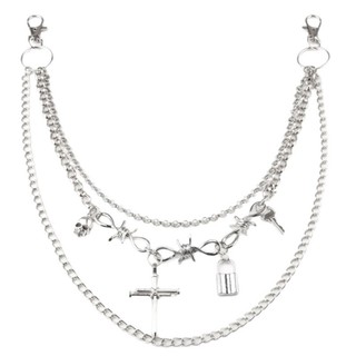 Dây chuyền quần nhiều lớp tốt nhất Punk Charm cho quần jean Crosses Mặt dây chuyền Váy chuỗi