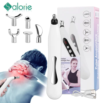 Salorie Điện Tử Châm Cứu Bút 5 Đầu Massage Điện Tử Kinh Tuyến Máy Mát Xa Laser Tự Động Bấm huyệt Cơ Thể Trị Liệu Giảm Đau